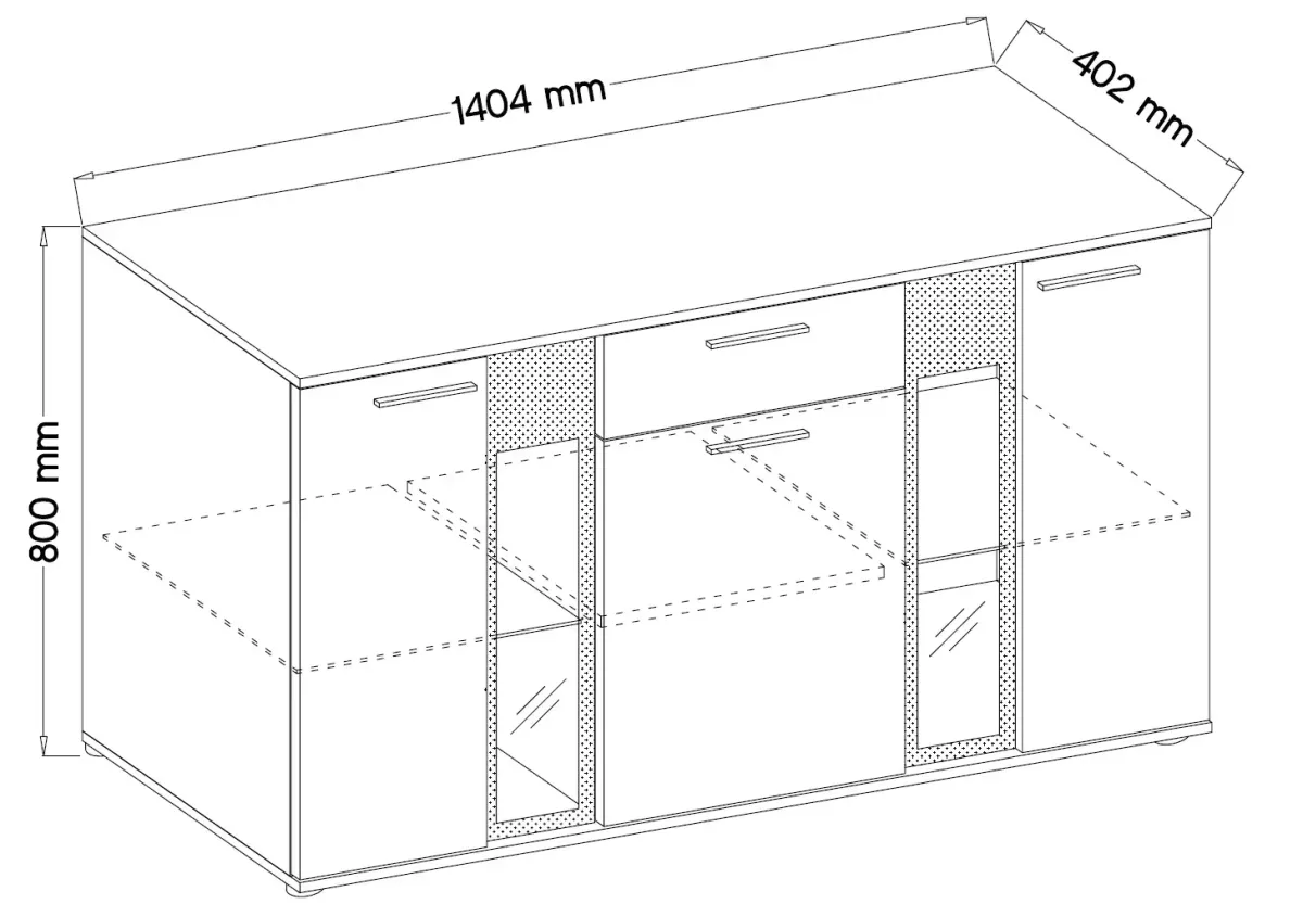 Nowoczesna komoda Salor Dąb Lefkas do sypialni