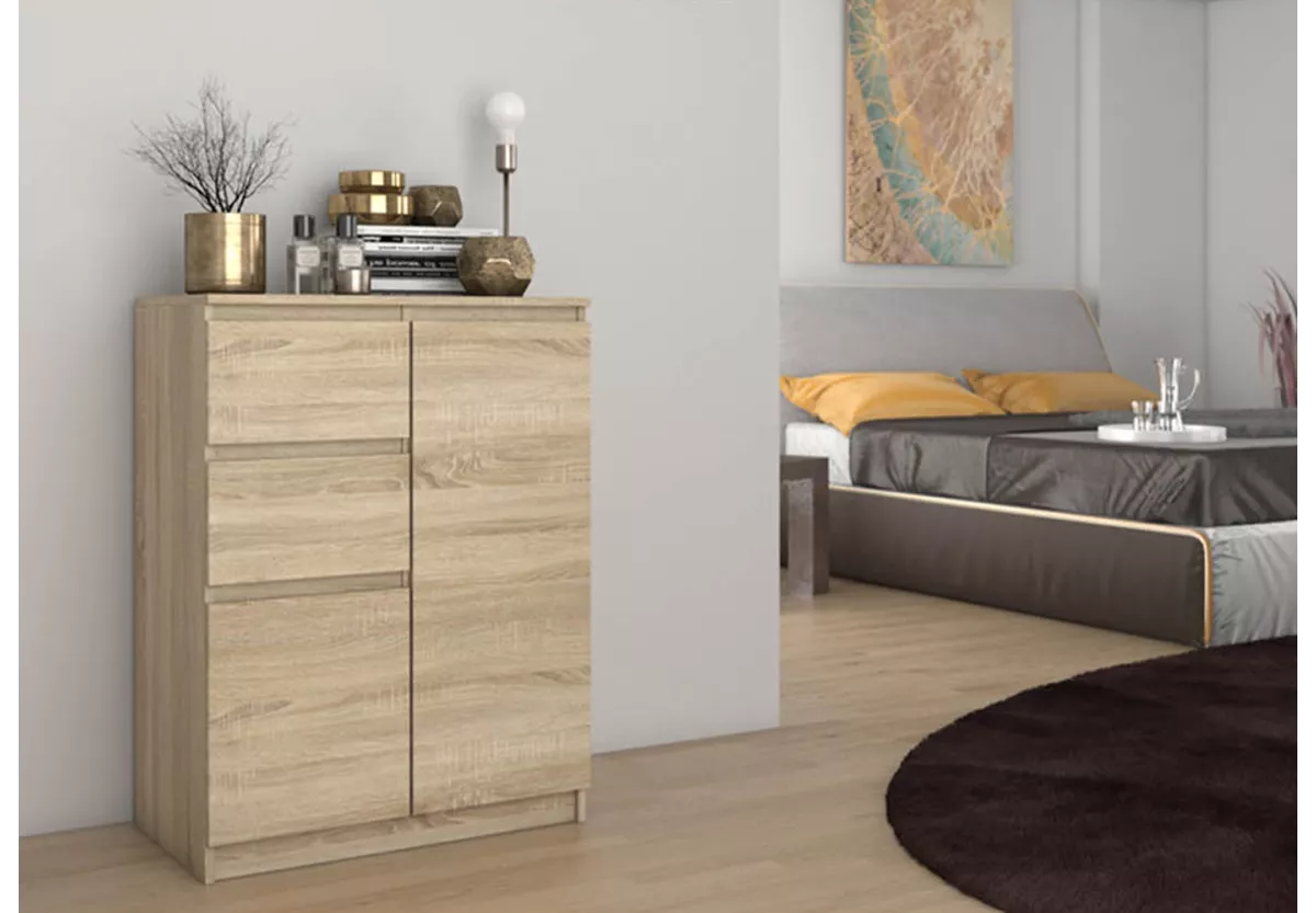 Minimalistyczna komoda Dalio 2D2S Dąb sonoma