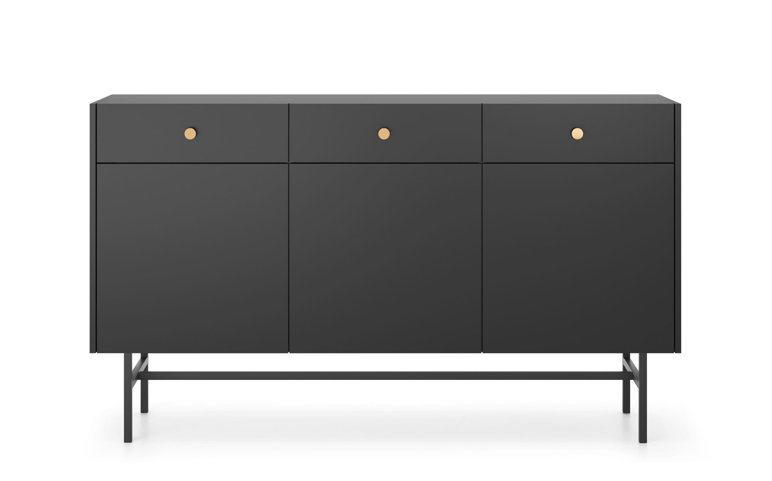 Diva czarna komoda 3D3SZ
