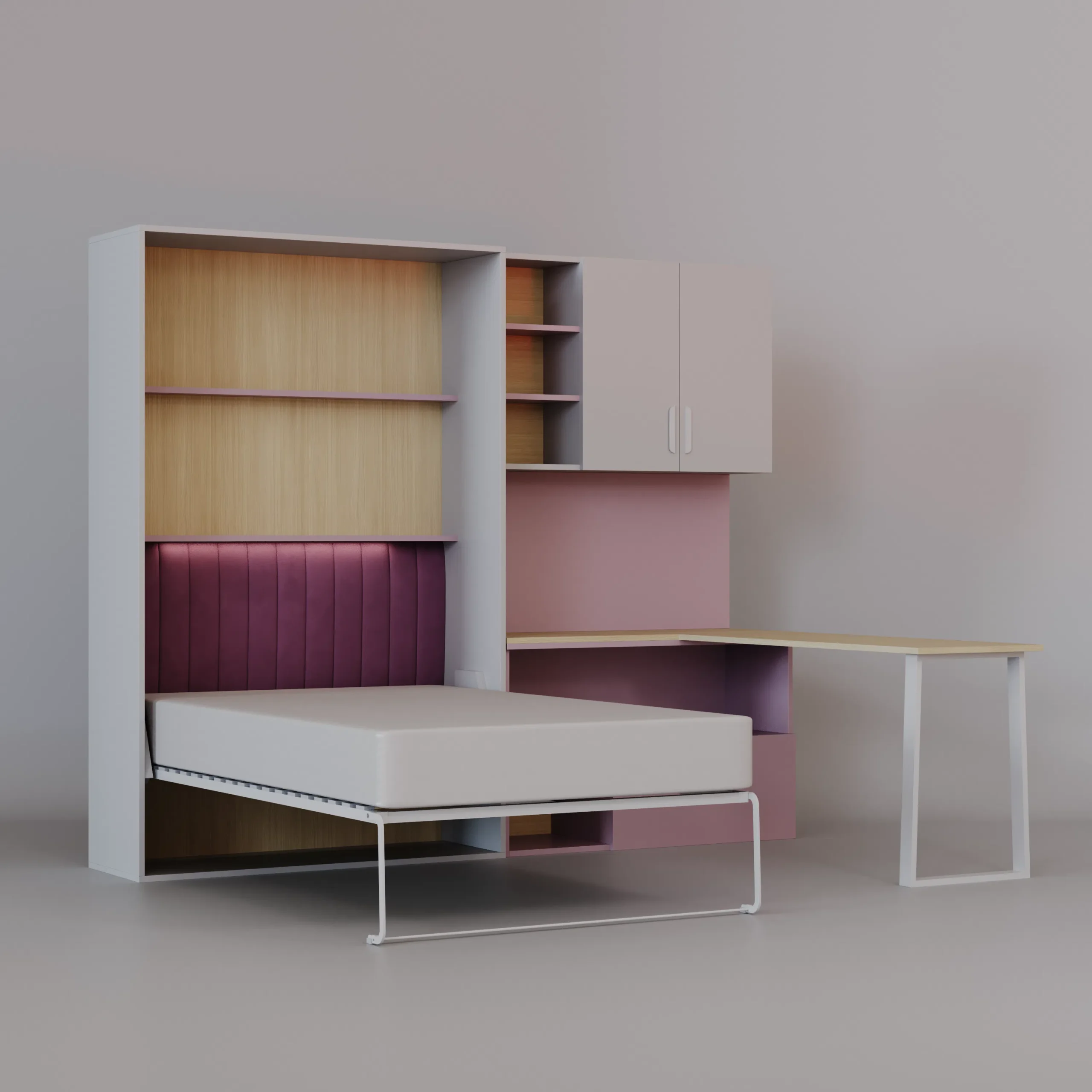 Pólkotapczan Flexi Bed Lumio – kaszmir / Mistyczna Róża