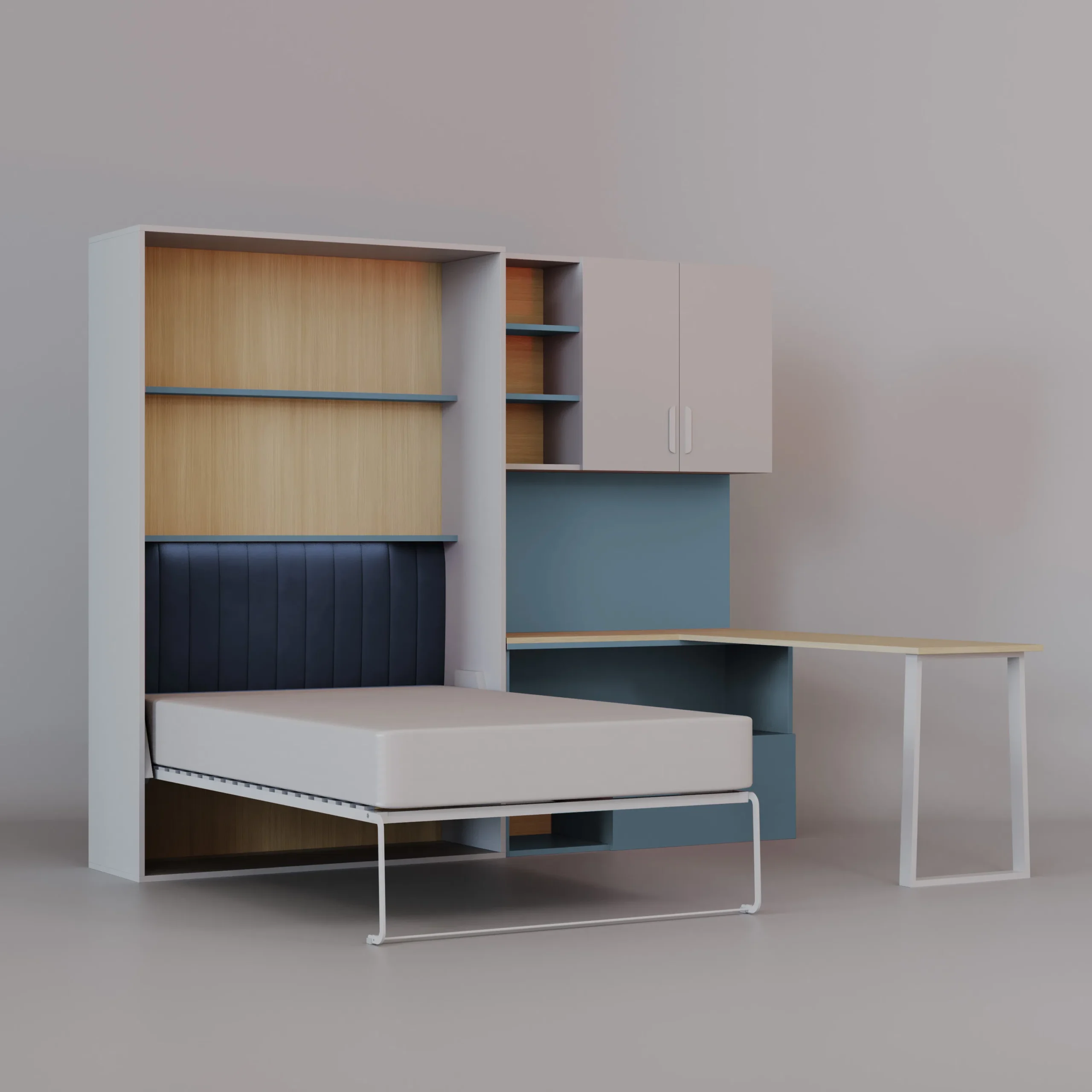 Półkotapczan Flexi Bed Lumio – kaszmir / niebieski Mglisty