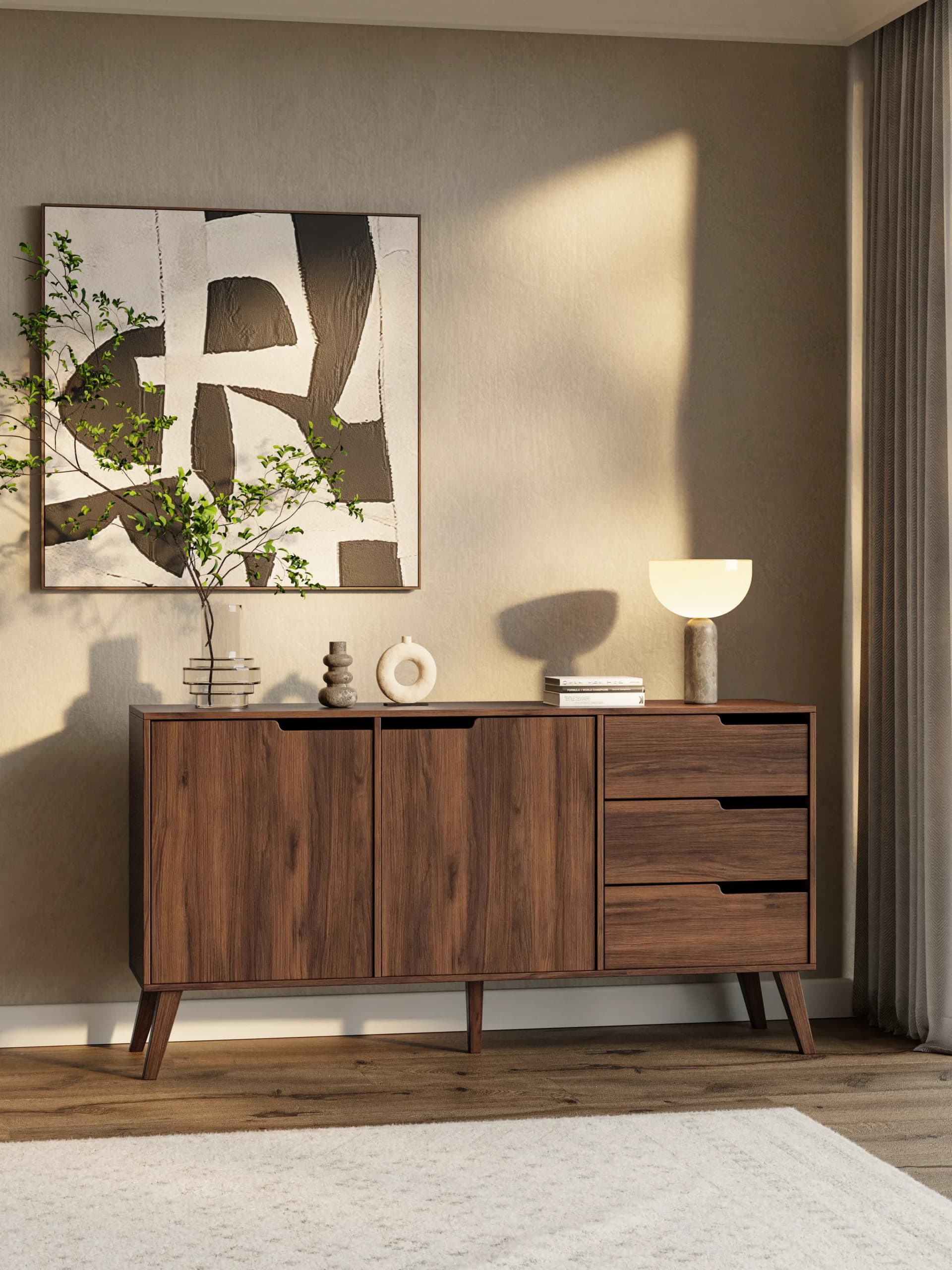 Komoda Nordelo 2D3S – Warmia Walnut