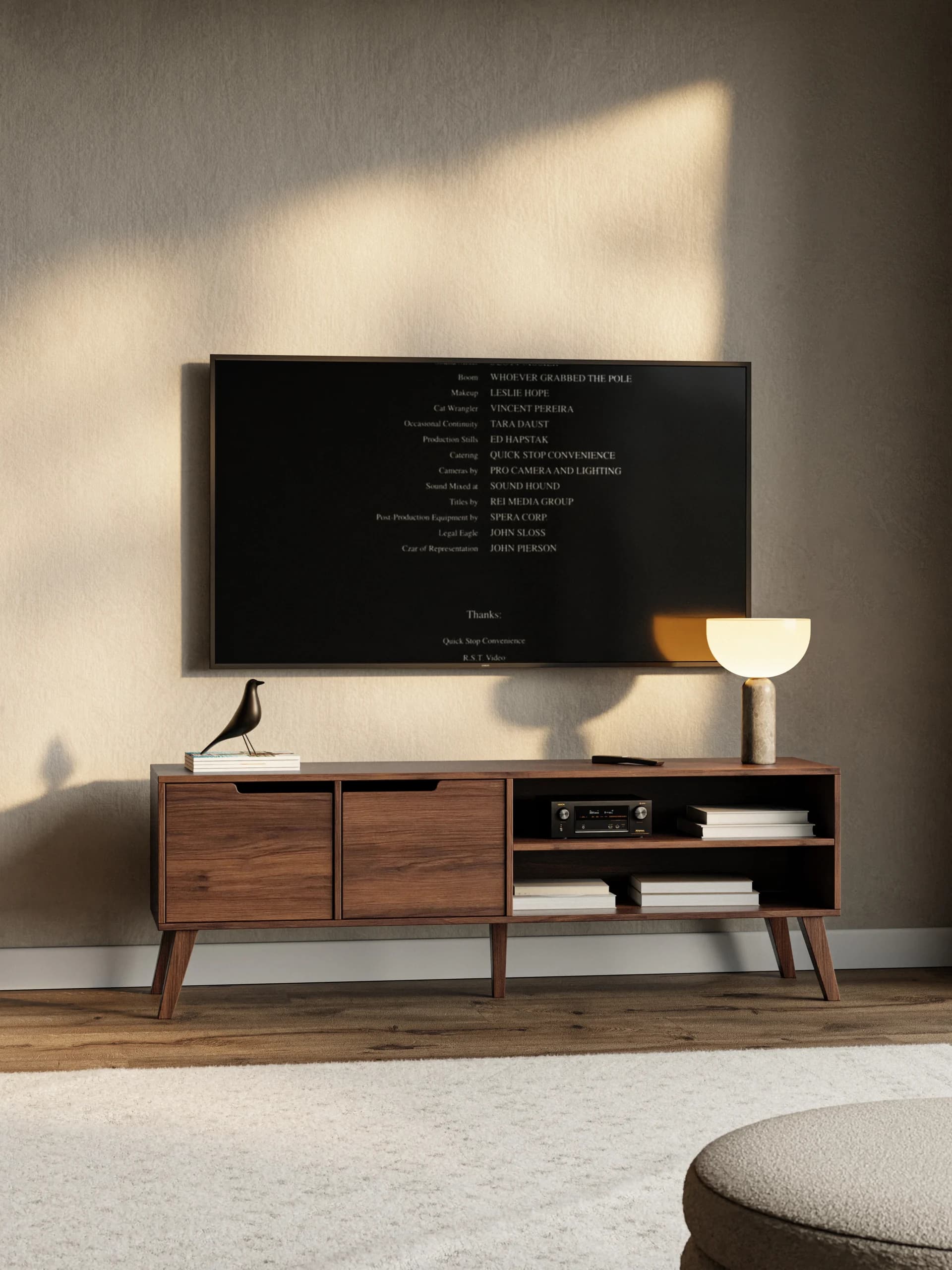 Szafka RTV Nordelo 2D – Warmia Walnut