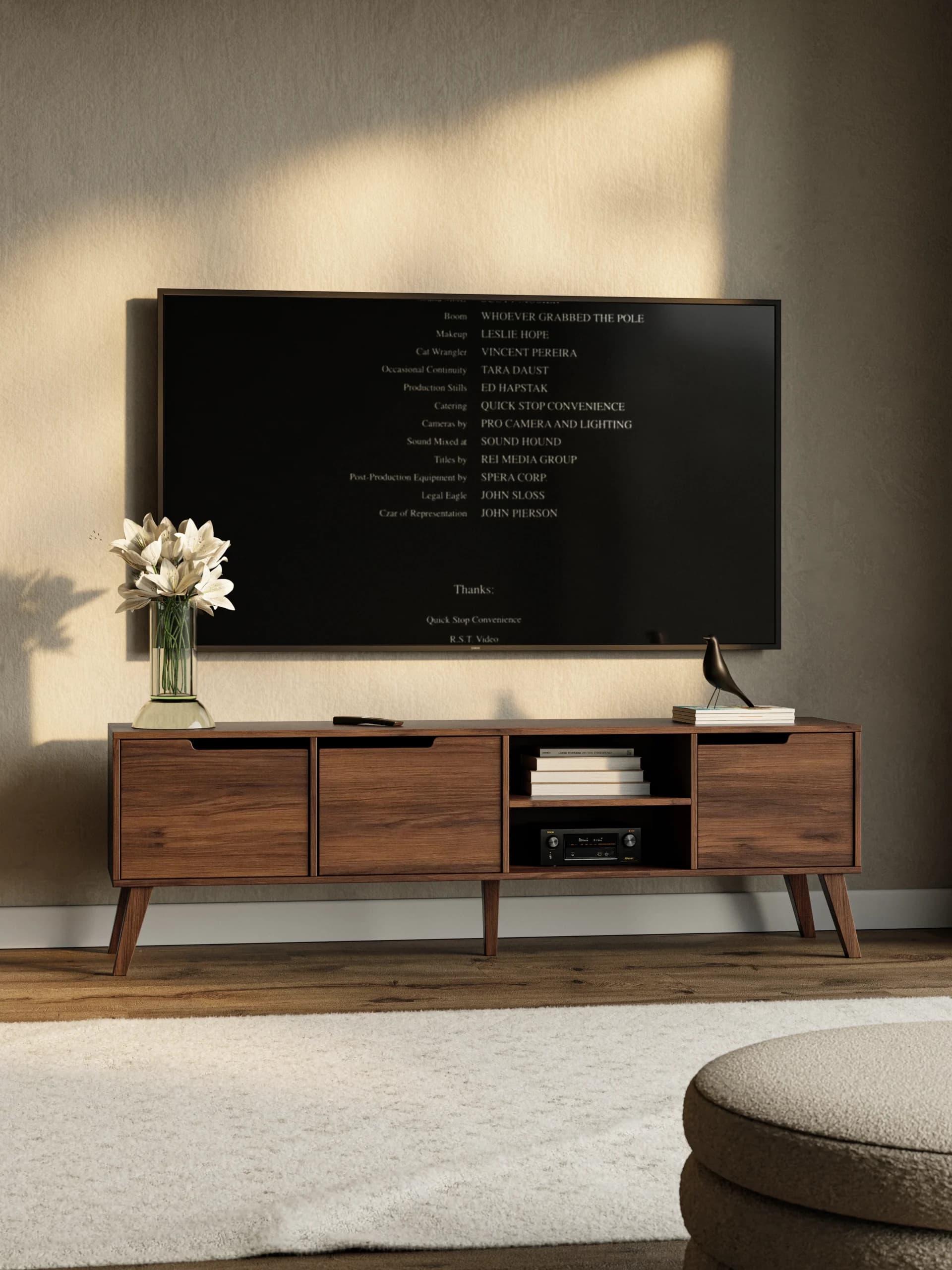 Szafka RTV Nordelo 3D – Warmia Walnut