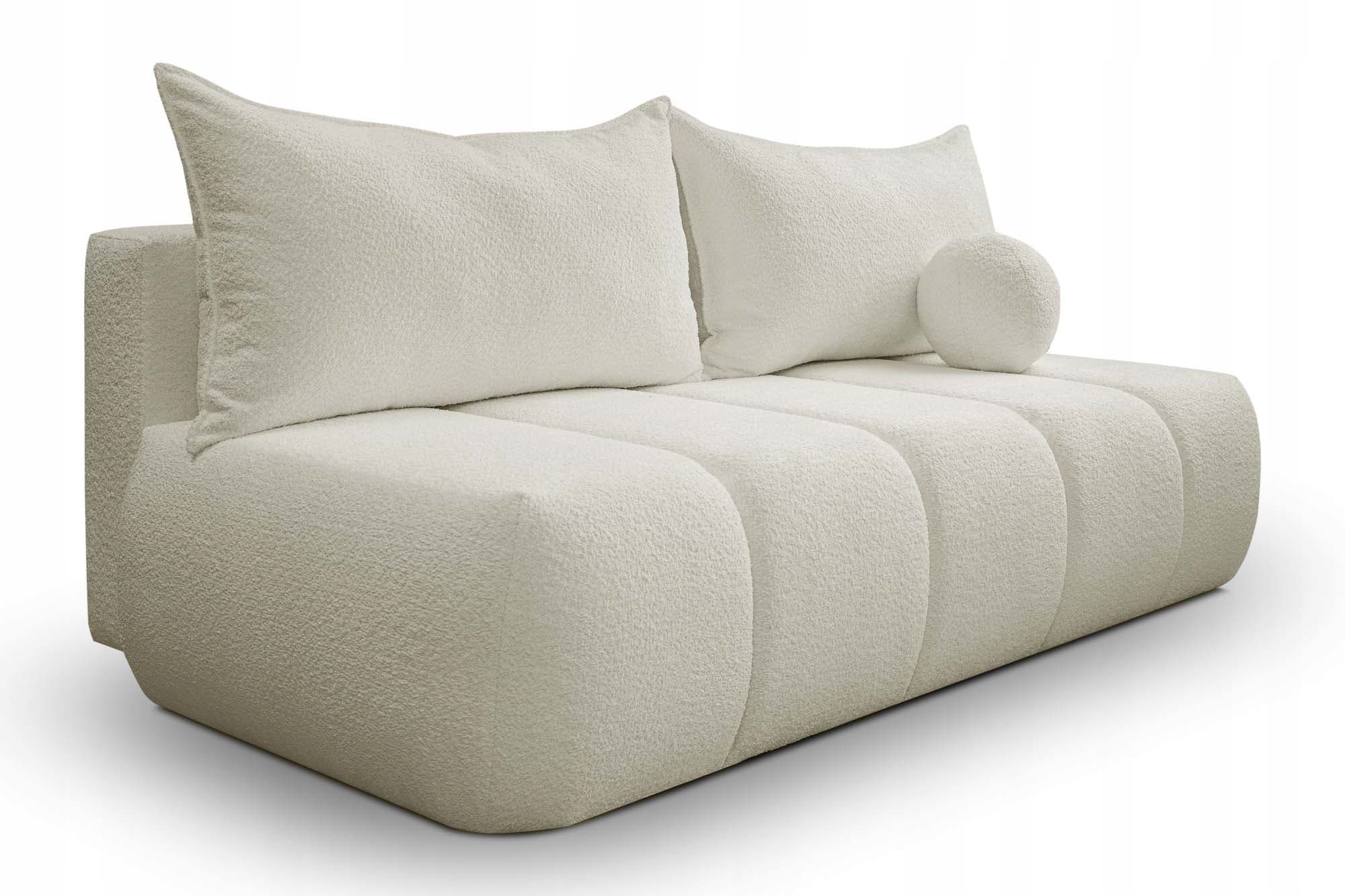 Sofa kanapa CLOUD rozkładana z funkcją spania biała